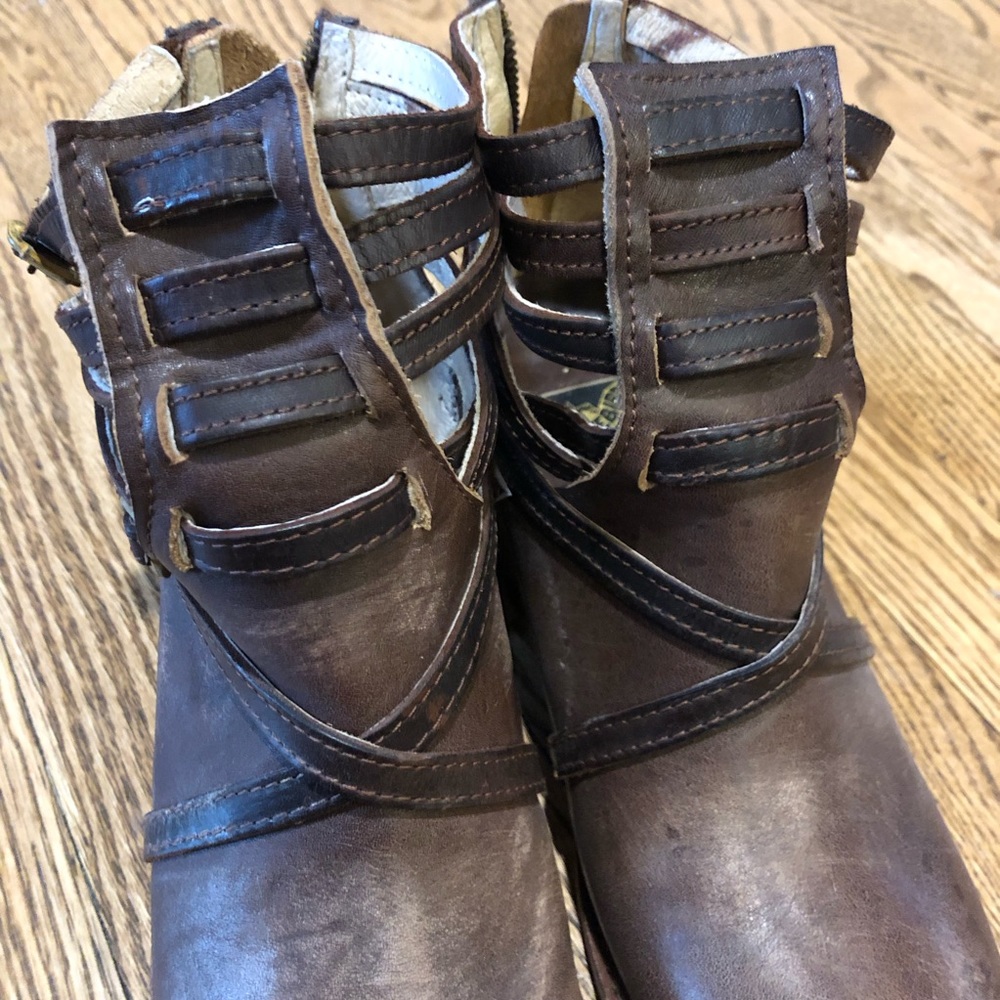Freebird by Steven Stair Boot Strappy Ankle Brown - Picture 7 of 11